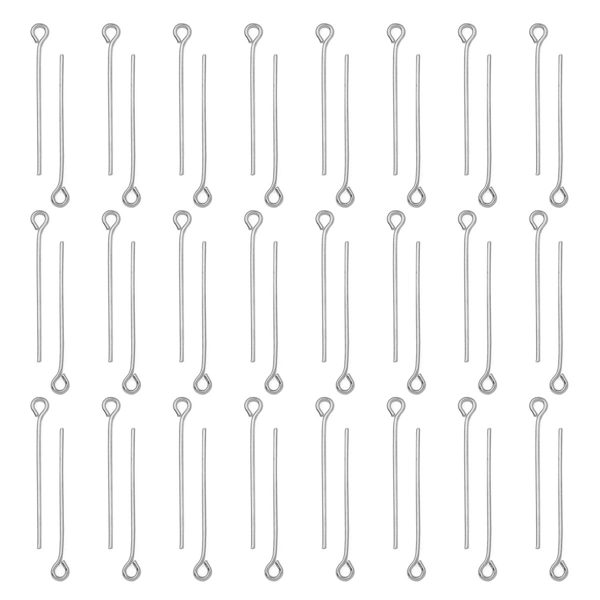 Jewelry Making Drill - 100 шт./лот, штифты-кольца из нержавеющей стали,